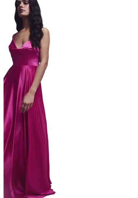 Abito svasato con scollo sul retro ALLURE | Abiti | A4483 A4483FFUXIA